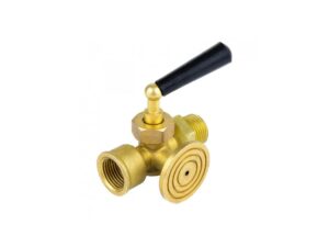 Латунный кран для манометра трехходовой 15 мм 1,6 мПа ЛЦ40С