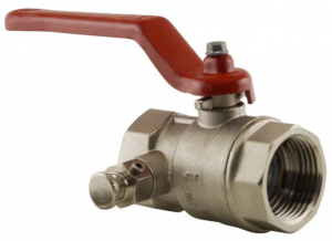 Латунный шаровой кран со спускным устройством 25 мм 3 МПа ЛС58-3